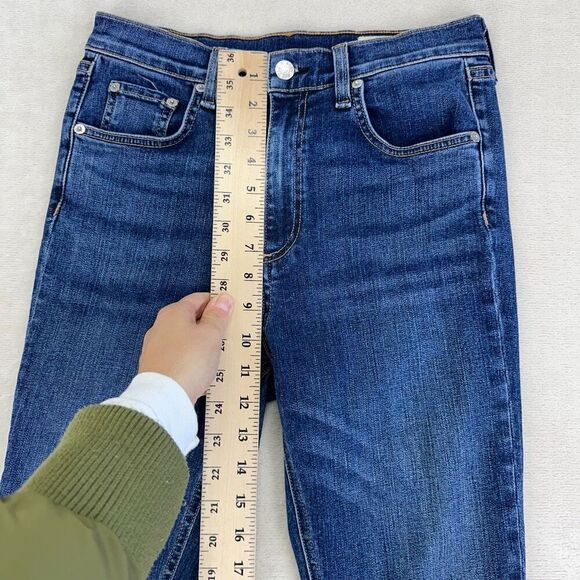 Rag & Bone Skinny Jeans Womens 28 High Rise Dark Wash Stretch Made‎ in USA - Picture 9 of 11